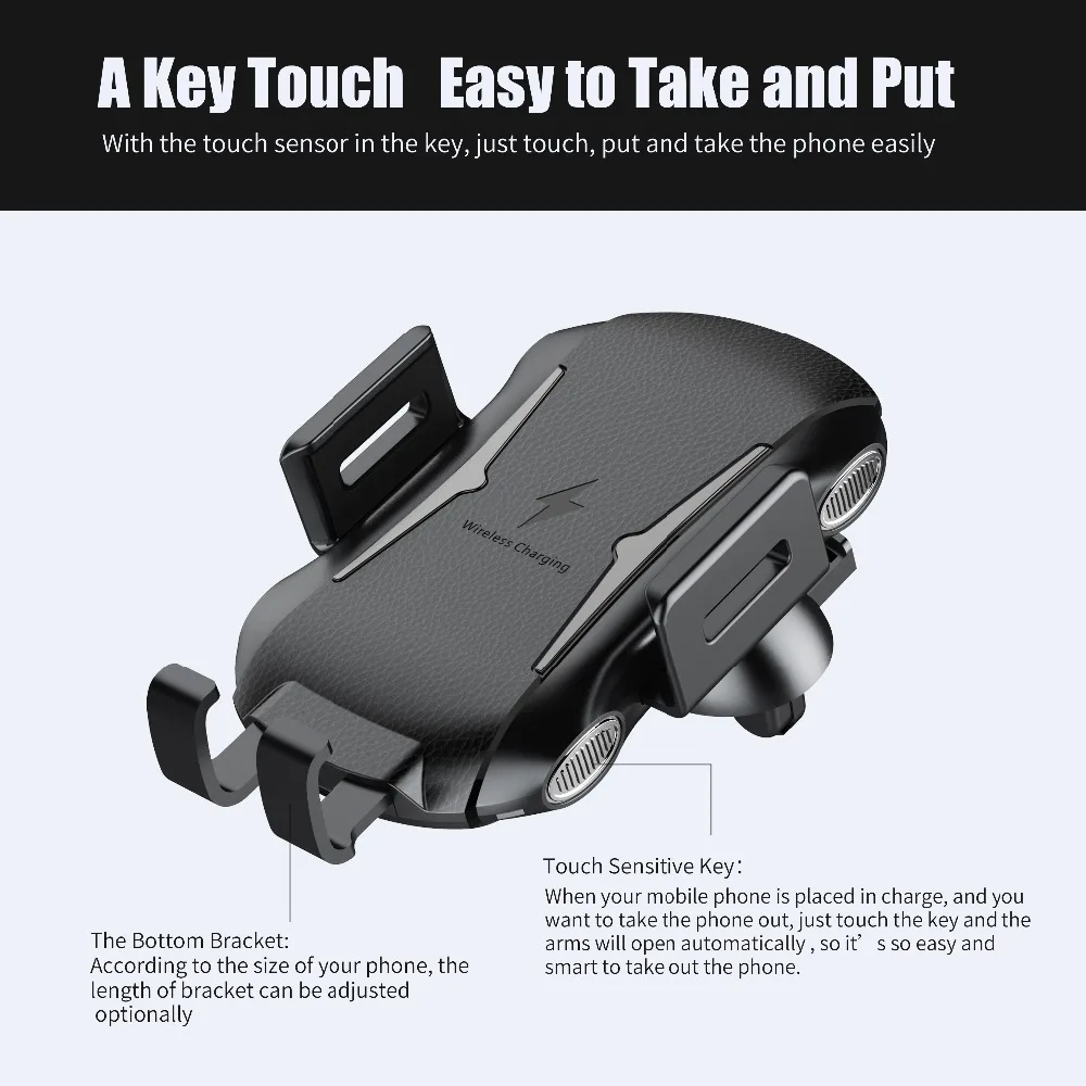 05Touch Auto Clamp Car Wireless Charger 