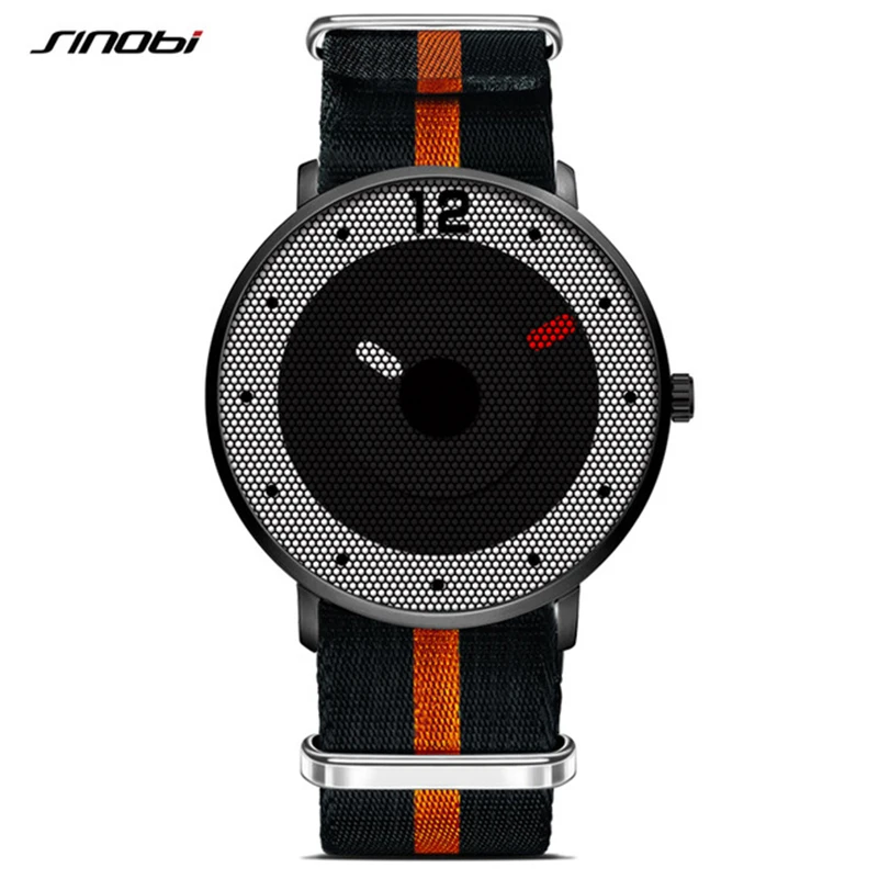 

SINOBI Luxury Top Brand Men Quartz Watch Nylon Honeycomb Design Men's Sport Wristwatch Montre hombre Male Waterproof Clock Gift