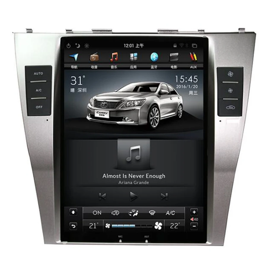 Asvegen 10,4 дюймов Tesla вертикальный экран Android 6,0 четырехъядерный Автомобильный мультимедийный dvd-плеер стерео радио для Toyota Camry 2007-2011