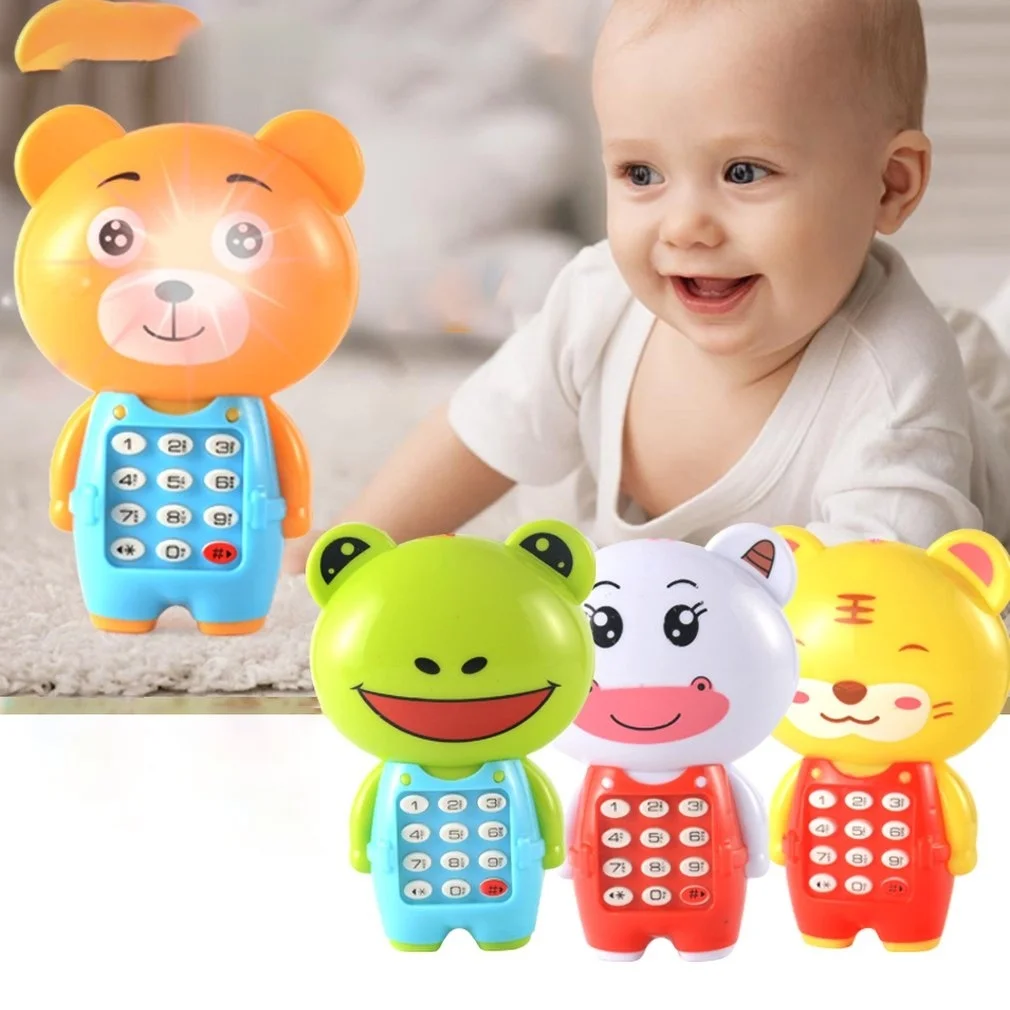 

Baby Electronic Phone Toy Children Cartoon Digital Sounding Flashing Musical Mobile Phone Baby Educational Learning Toys