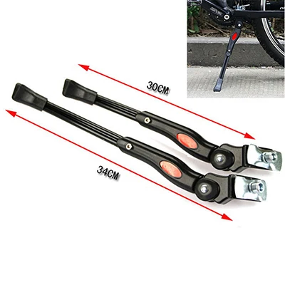 

Black Bike Side Middle Stands Kickstand Aluminum Alloy Adjustable Mountain Road Bike Side Stand Bicycle Cycling Parking Stands