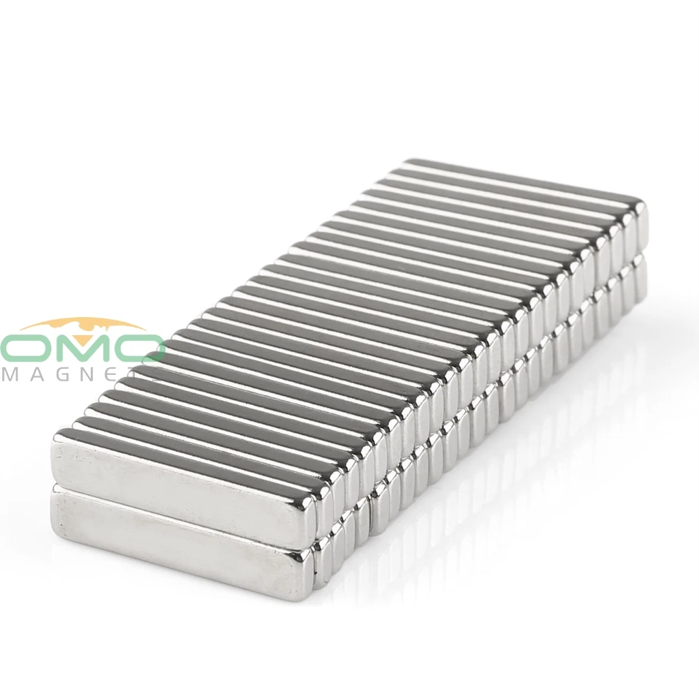 

OMO Magnetics Lots 50 x Super Strong Block Cuboid Magnets 20 x 4 x 2 mm Rare Earth Neodymium N50
