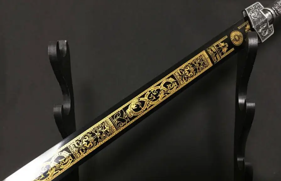 Ручной работы ушу меч Китайский кунг-фу Хан Тан Цзянь углерода Сталь лезвием полный Тан