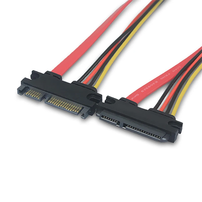 1 шт. штекер гнездо 7 + 15 Pin Расширение SATA шнур 7P передача данных P Источник питания