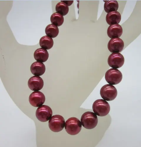 

Free Shipping >>>>> elegant AAA 9-10mm natural south sea red pearl necklace 18inch 14k t