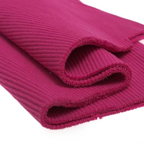 Толстый хлопок вырез манжеты нижний подол одежды ребра трикотажная ткань для детской одежды аксессуары - Цвет: Rose