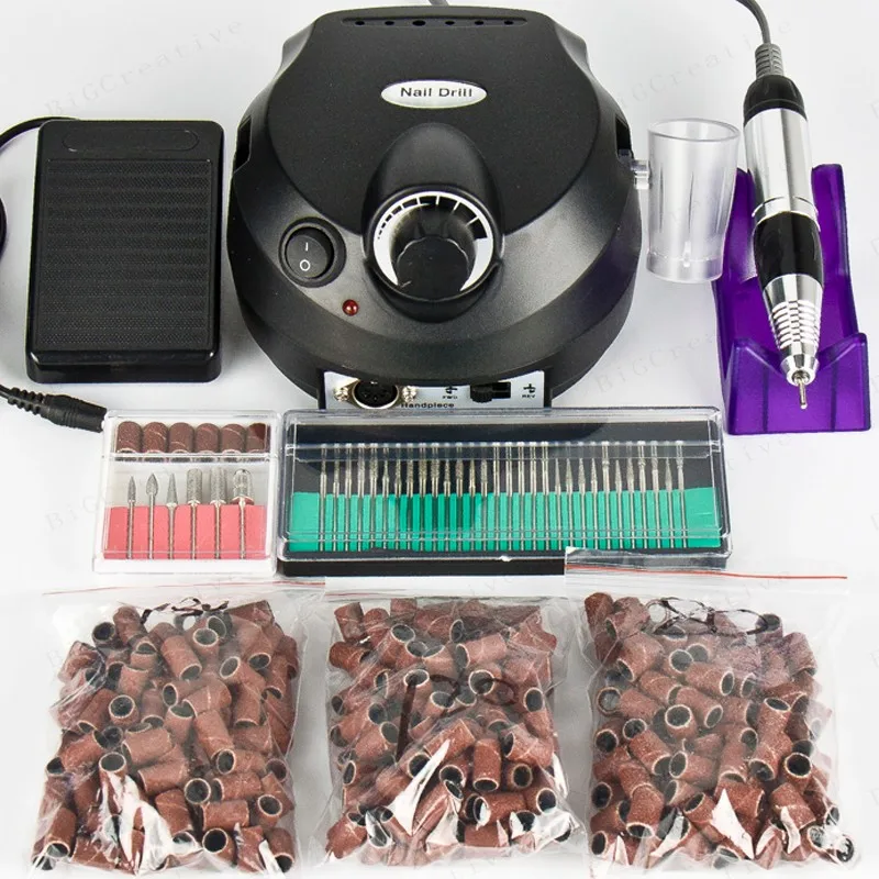 

Nail Electric Drill Machine 30000RPM Nail Art Equipment Manicure Kit File 300pcs Sanding Bands+30pcs nail drill