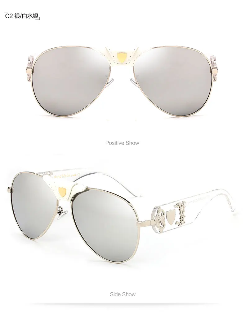 MARC UV400 для женщин мужчин sunglasse пластик Бренд Trend градиентные очки Gafas Sol прозрачное зеркало сплав металла пилот