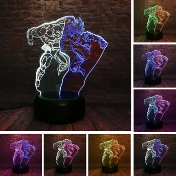 

New Dual Colored Dragon Ball Z Son Super Goku vs Jiren 7 Color Changing USB Touch Child Fans Baby Figure Xmas Birthday Toy Gifts