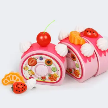 

55pcs/set Happy Birthday Cake Toy Fruit Food Cutting Kitchen Food Pretend Role Play Kids Educational Gift