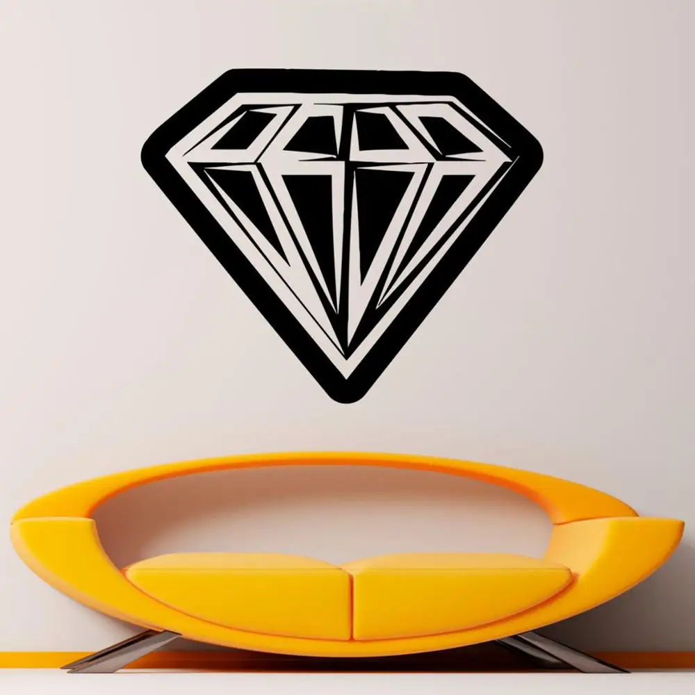 Jewelry Wall Decal Treasure Jewel Gem Decor Glass Wall Sticker Interior