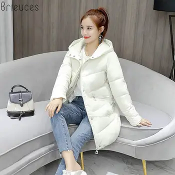 

Brieuces Women Parkas Slim Winter Jacket Women Outerwear Female 2018 Women Coat Long Thick Parkas Cotton Jacket Female