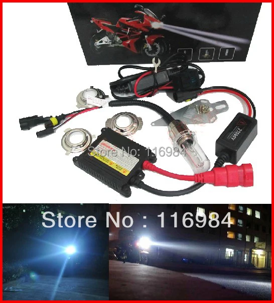 

35W DC12V H6 H/L HID Xenon Headlight Motorcycle Motorbike Bike Slim lamp Kit 4300K~10000K