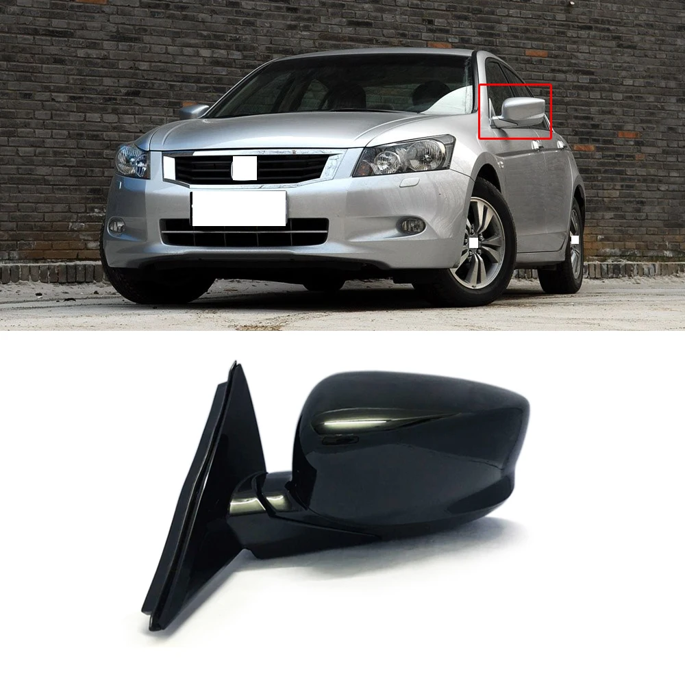 

CAPQX 5/7/8 wire For Honda Accord 2008-2013 Car Outside Reverse Mirror Rearview Mirror Reflector Side Rear View Mirror Assembly