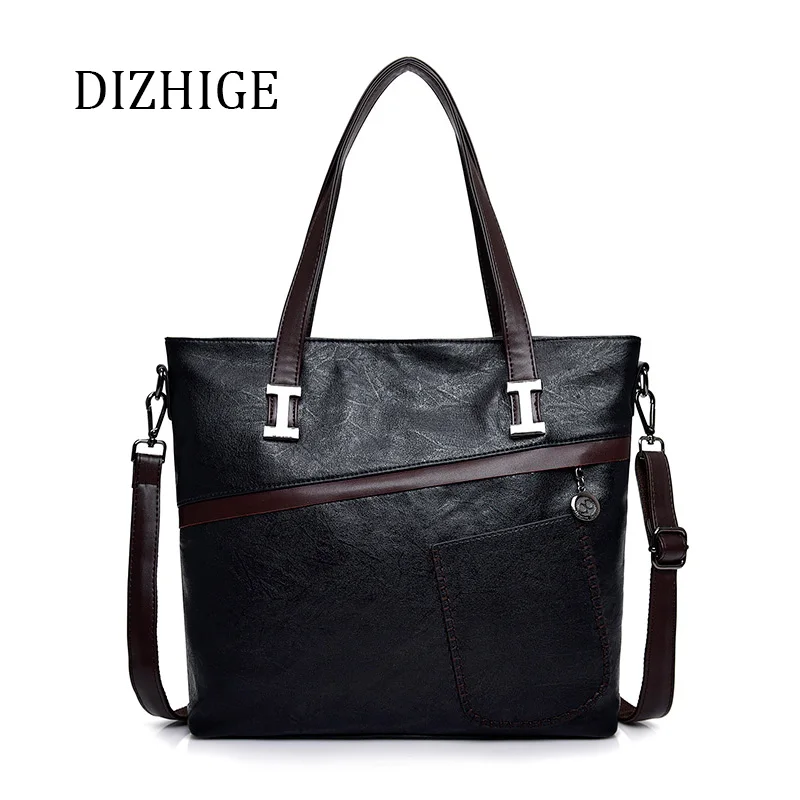 

Vintage Women Shoulder Bag Female Causal Black Totes Retro Business PU Totes Lady Elegant All-Purpose High Quality Dames Handbag
