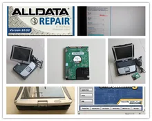 newest v10.53 alldata with laptop cf19 touch screen 2g and mitchell on demand auto repair software 2in1 hdd 1tb win7