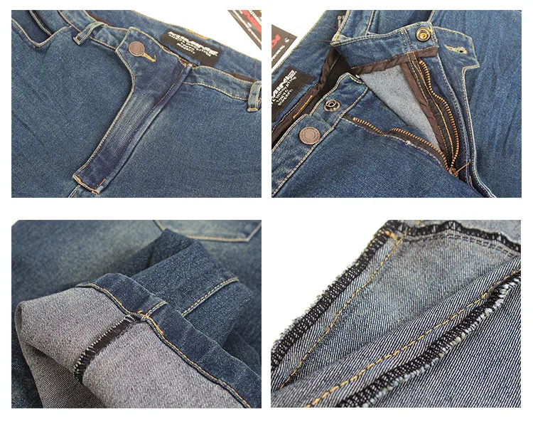 Best Motorcycle Jeans Grey Motorbike Cargo Trousers With Protective Equipment Knee Pad 18