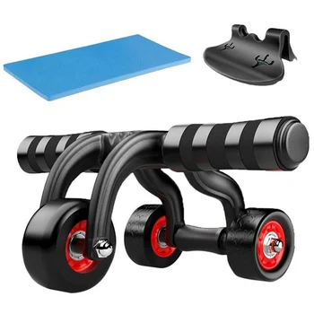 

3-Wheel Abdominal Roller Coaster Home Sports Body Arm Waist Gym AB Exercise Sturdy Muscle Trainer Wheel Fitness Equipment
