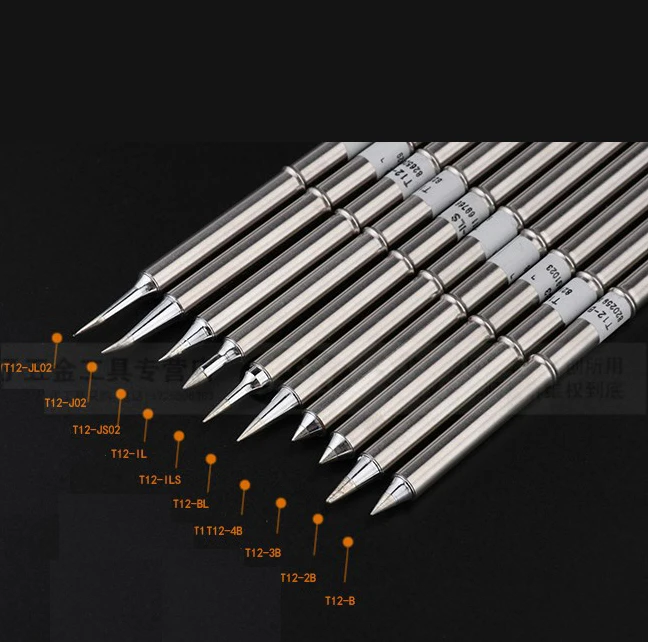 

1Pc T12-B T12-2B T12-3B T12-4B T12-BL T12-ILS T12-IL T12-JS02 T12-J02 RSoldering Iron Tips ect series for Hakko FX-951 FX-952