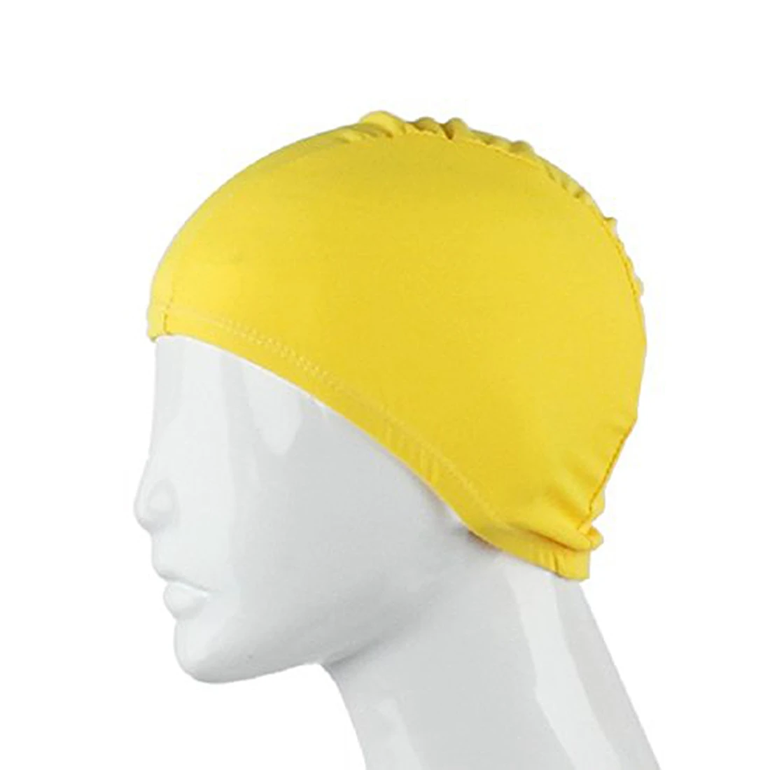 5Set Sale Adult Swimming Hats Unisex Outdoor Sports Stretch Cap Yellow