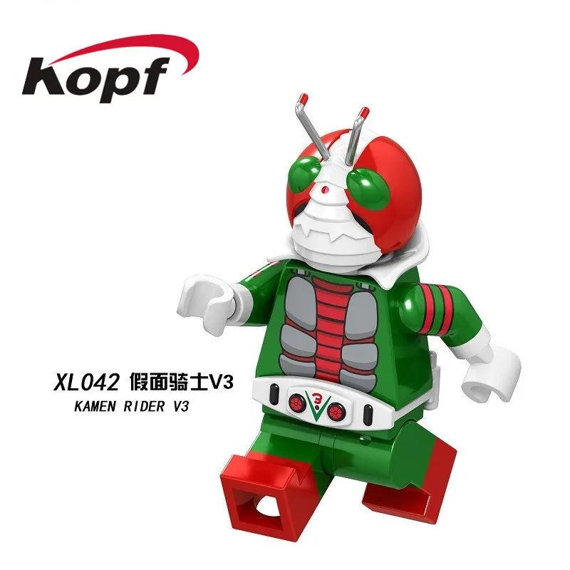 

Single Sale Building Blocks Kamen Riders V3 Masker Rider X Riderman Baltan-Seijin Action Figures For Children Model Toys XL042