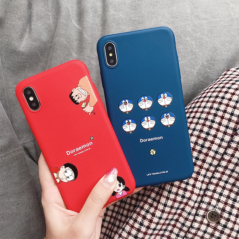 

Cute Doraemon Phone Cases For iPhone XS MAX XR Case Soft Silicone TPU Cartoon Back Cover For iPhone X 7 8 6S 6 Plus Case Fundas