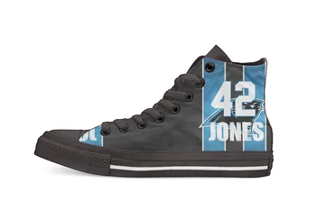

Carolina Football Player Jones High Top Canvas Shoes Custom Walking shoes