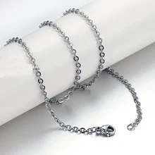 1"-40" 2.5 мм Handmde 5/10/20/100 шт./лот женские мужские DIY ювелирные изделия 316L Нержавеющая сталь серебряный крест ссылка Цепочки и ожерелья