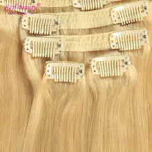 Clip In Brazilian Hair Extensions Full Head Set 120-160g Straight Human Hair Extensions Clip Ins Natural Hair Clip Extensions