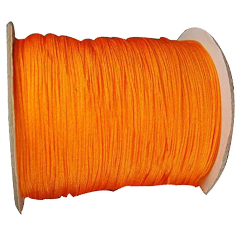 

1mm Tangerine Nylon Cord Rattail Satin Braid Thread Macrame Rope Bracelet Beading Cords String Accessories 350m/Roll