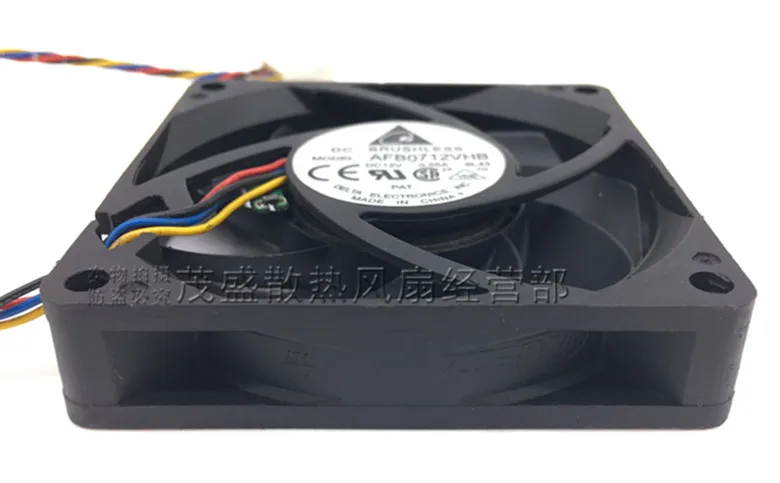 Ventilador sem Escova Pwm Conector de Fios para Delta Afb0712vhb 7015 dc 12v 7015.70 mm x 70 mm x 15 mm 0.55a - Imagem 2