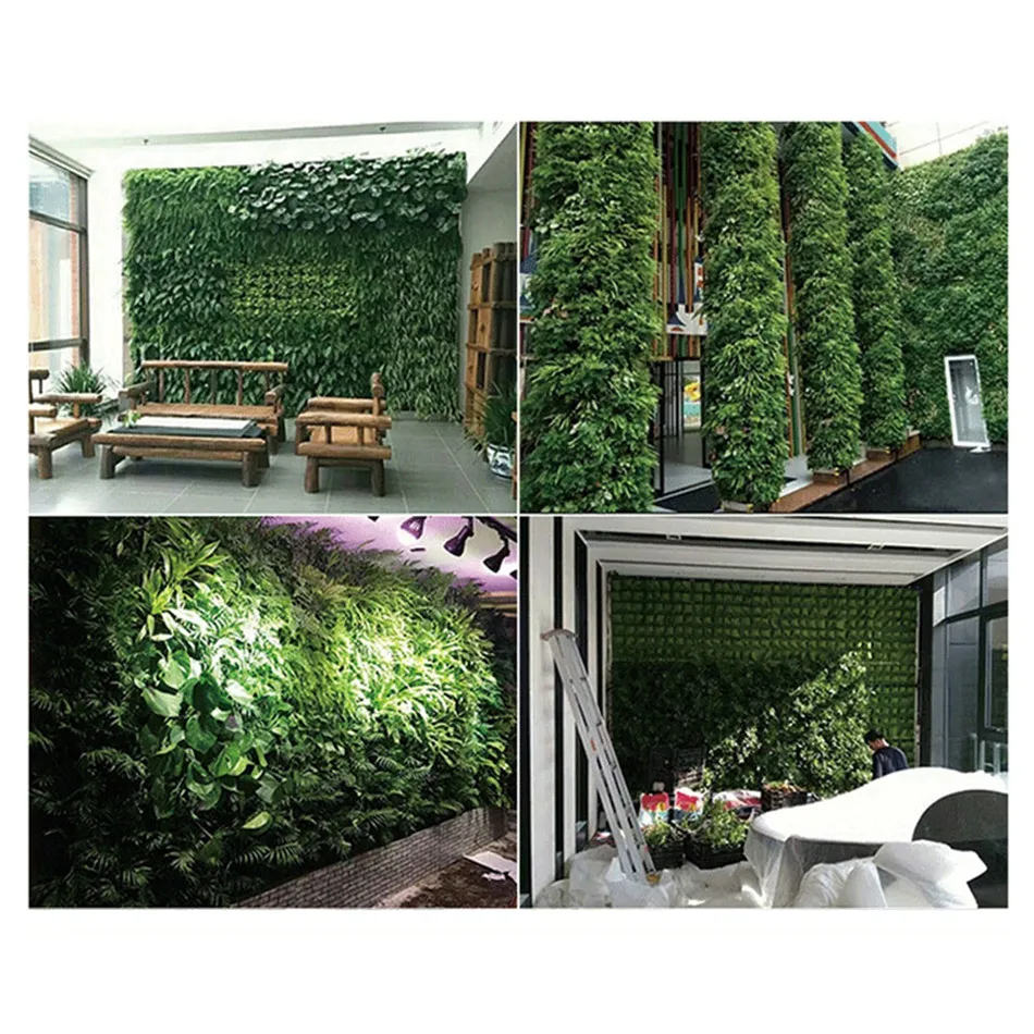 4YANG Wall Hanging Planting Bonsai Bags Pockets Green Grow Bags Planter Vertical Garden Flowers Basket Liners Garden Pots