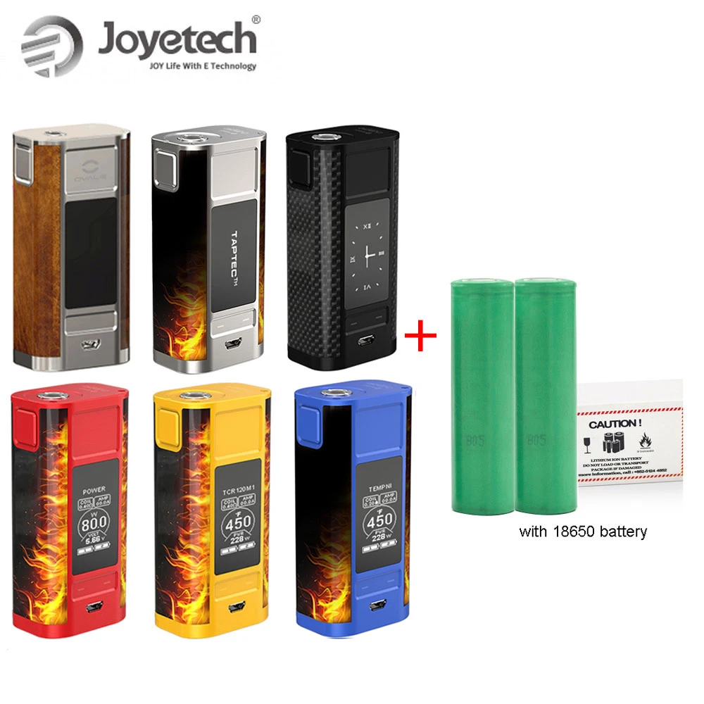 Оригинальный электронная сигарета Joyetech cuboid Tap поле Mod с OLED дисплей 228 Вт Батарея комплект Двойной 18650 включены электронная сигарета Большая