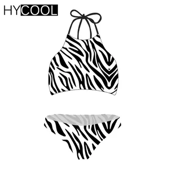 

HYCOOL swimwear women Zebra Pattern Bikini Set 2019 Swimming Suit for Women Push Up Swimsuit Sexy Female Bathing Suit Bodysuit