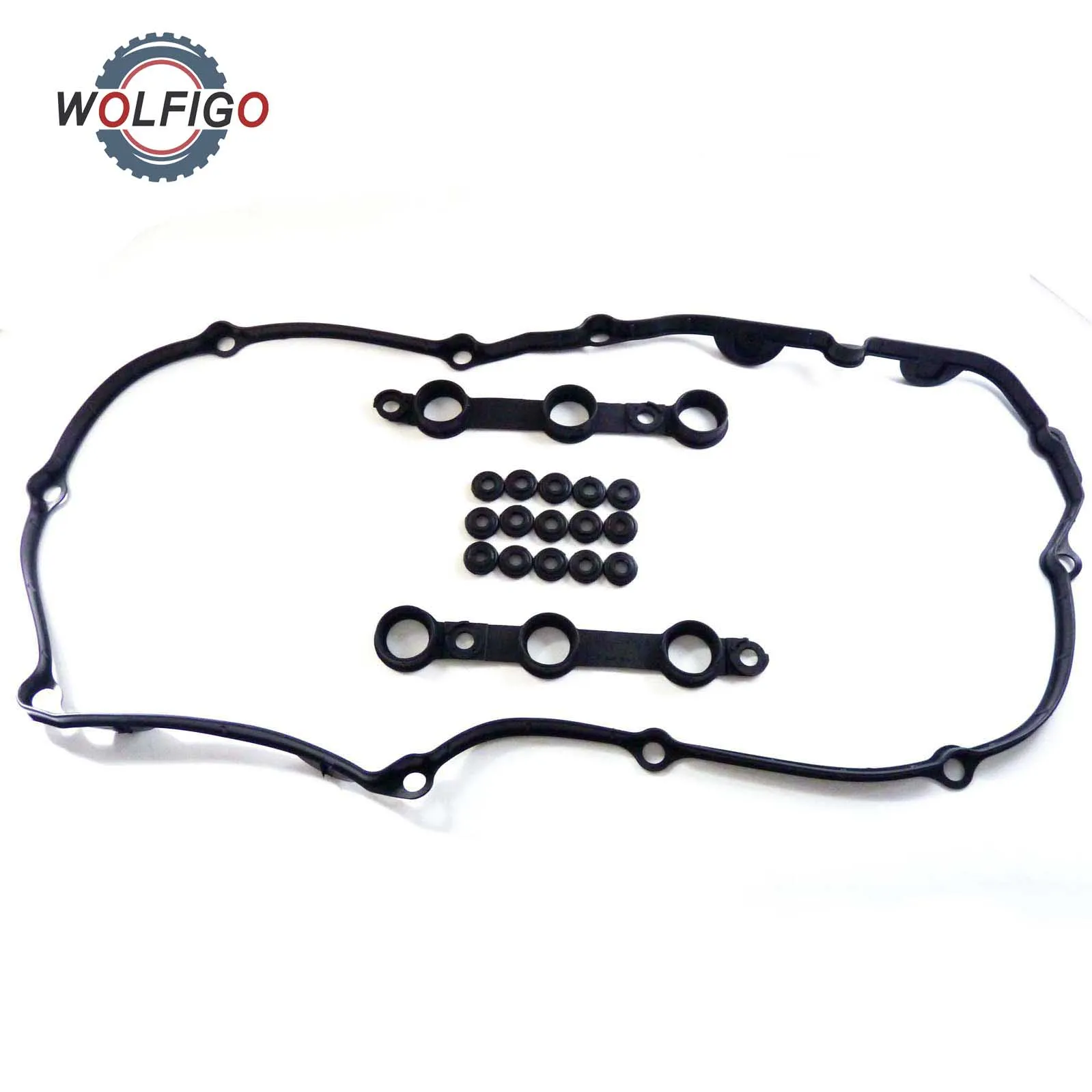 

WOLFIGO Valve Cover Gasket Set Oil Filter Valve Cover Set Seal Gasket 11129070990 For BMW 3 5 Series E36 E53 E46 E39 X5 Z3 323i