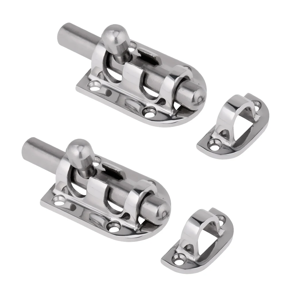 1 Pair Marine Boat Door Window Lock Latch Slide Barrel Bolt Clasp Silver 60mm 316 Stainless Steel Boat Accessories