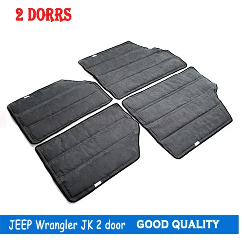 - 4pcsset Hard Top Insulation Kit Headliner Sound Deadener For Jeep Wrangler JK Unlimited 2doors 4 doors 20122016 years