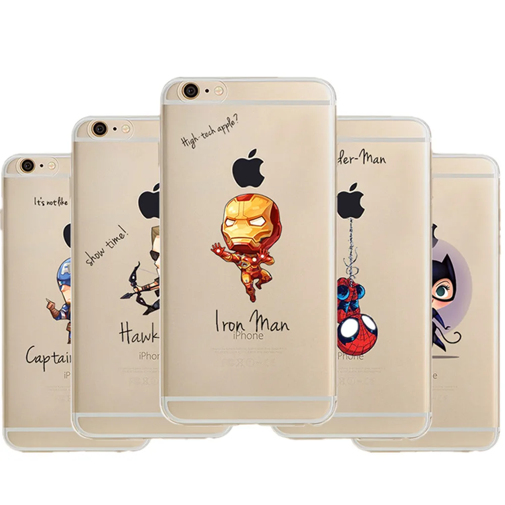 Новое поступление чехол для iPhone 5 5S se 6 s 7 8 Plus крутой Marvel Мстители узор X задняя