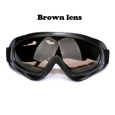 Новые защитные очки ветрозащитные Тактические Солнцезащитные очки Спортивные UV400 анти-шок пыли промышленности, труда, защитные очки для отдыха на открытом воздухе для верховой езды - Цвет: Brown lens
