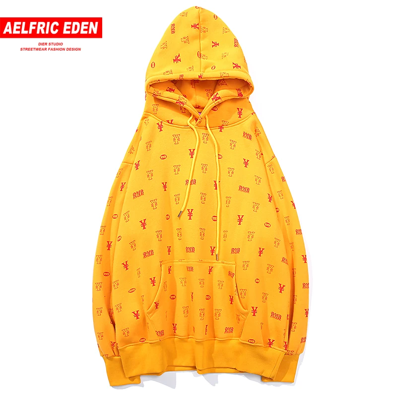 Aelfric Eden доллар юаней письмо с принтом флисовые толстовки спортивные свитера