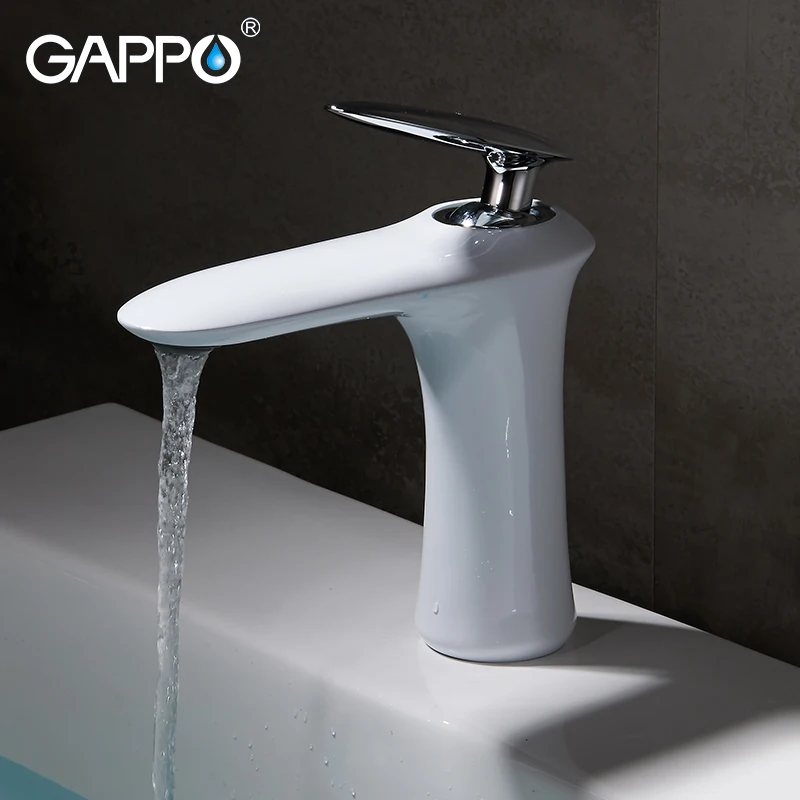 

GAPPO Basin Faucets white waterfall faucet basin mixer bathroom sink faucet water taps faucet handle water tap bathroom griferia