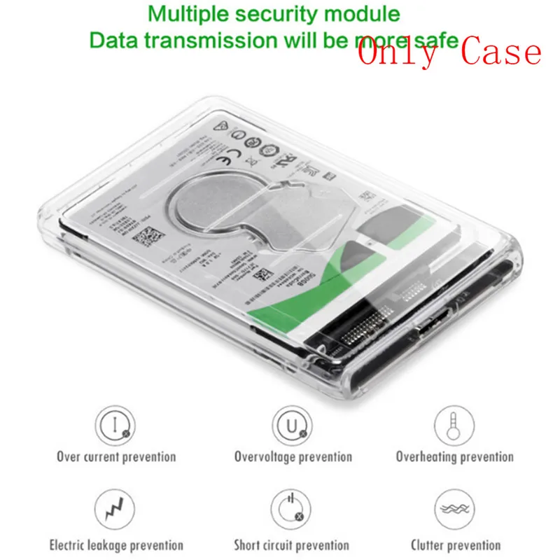 Прозрачный 2 5 дюймовый жесткий диск SATA USB 3 0 HDD внешний корпус SSD чехол