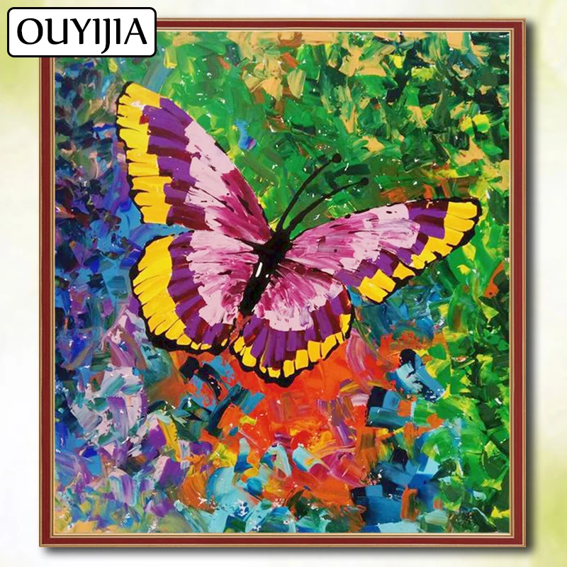 Алмазная 5D картина OUYIJIA сделай сам с бабочками цветами птицами животными