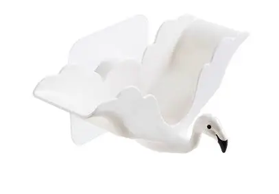 Креативный Фламинго Форма Мыло, мыльница стойка для душа Ванная комната бесплатно пробивая мыло лоток настенный мыло коробка для хранения Подставка - Цвет: Белый