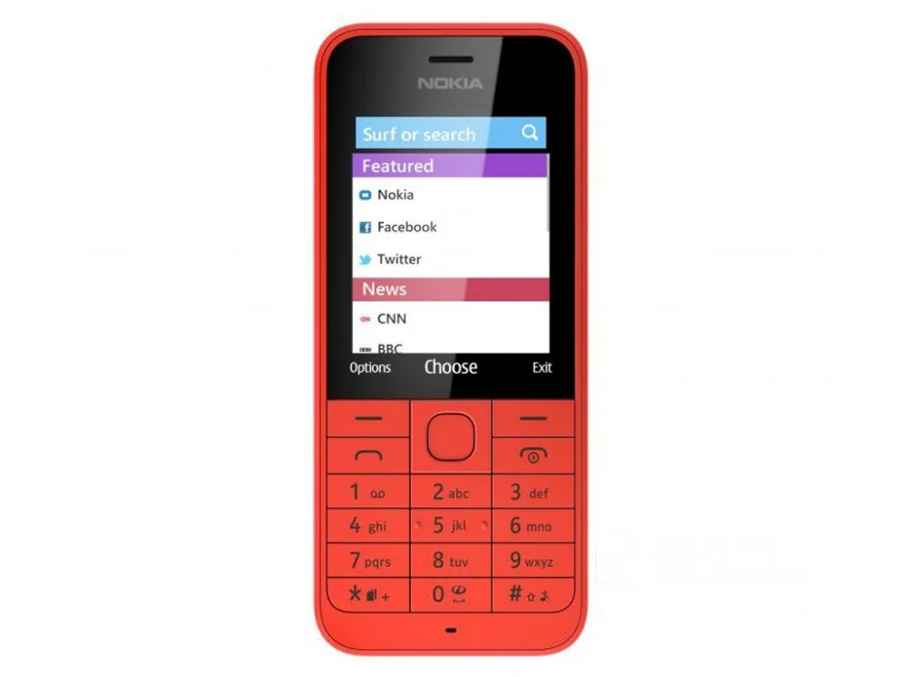 Разблокированный Nokia 220 GSM 2,4 дюймов две sim-карты 2MP камера Bluetooth fm-радио 1100 мАч отремонтированный мобильный телефон