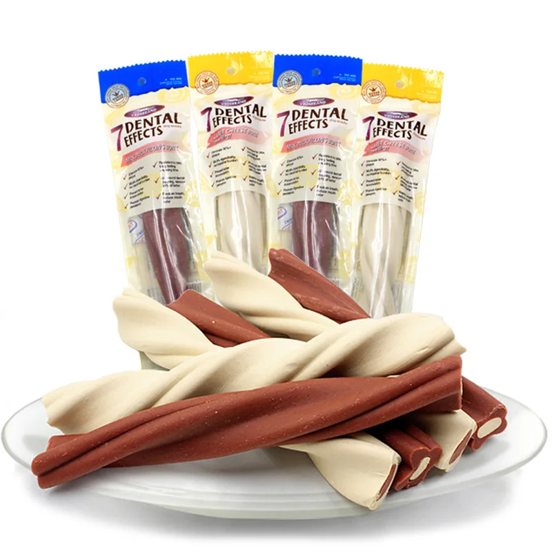 

3pc Dogs Feeder Chew Dog Food Cleaning Teeth Snack Dogs Snacks Fresh Beef Health Food for Small Large Dogs Delicious Beef Feeder