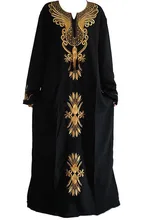 Muslim black abaya islamic clothing for women high quality exquisite embroidery dubai kaftan robe dress turkish abaya WL2435
