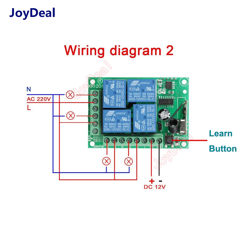 433 МГц Универсальный Беспроводной дистанционного Управление выключатель AC/DC 12V 4CH модуль приемника радиорелейной линии и 4 канальный РЧ пульт дистанционного управления передатчика переключатель «сделай сам»
