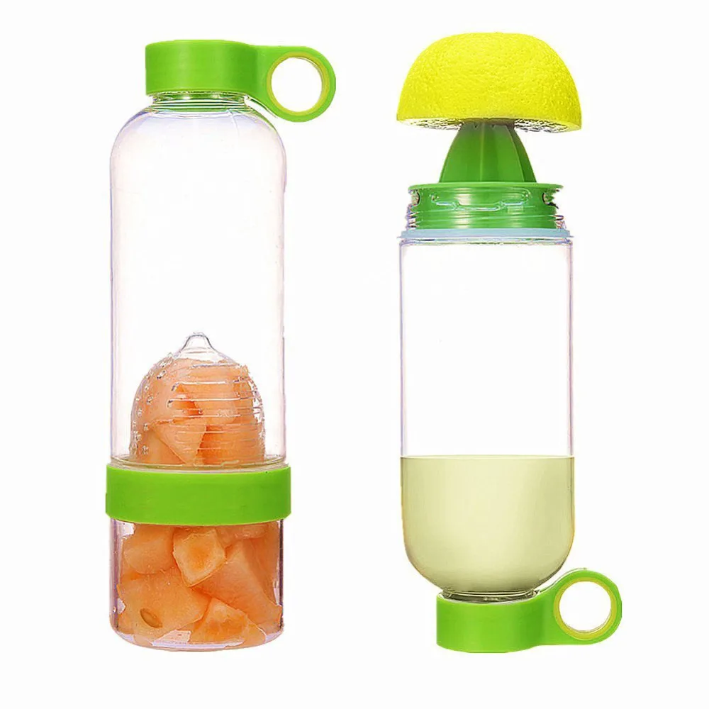 

Hot 800ml Plastic Lemon Water Bottle Fresh Lemon Squeezer Drink Ware For Camping Sports Gift BPA Free Fruit Infusion Outdoor