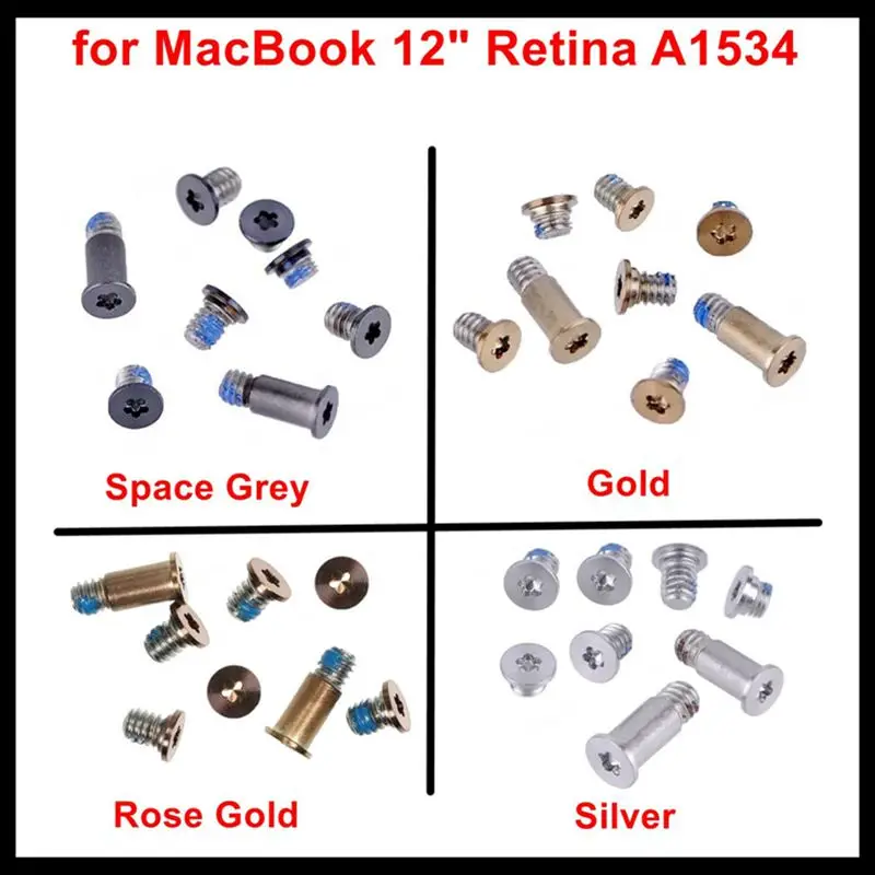 Faishao 1Set 5Sets 10Sets Bottom Case Cover Screws Silver/Gold/Space Grey/Rose Gold for MacBook 12" Retina A1534 2015 2016 | Компьютеры
